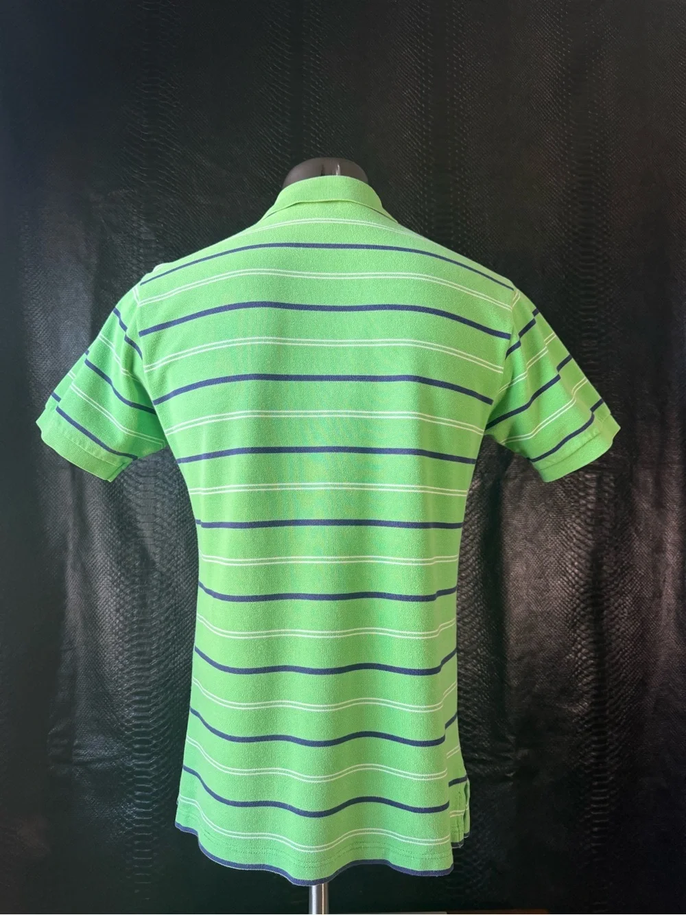 Polo Ralph Lauren Short Sleeve Polo Shirt Men’s Medium Lime Green Navy Stripe